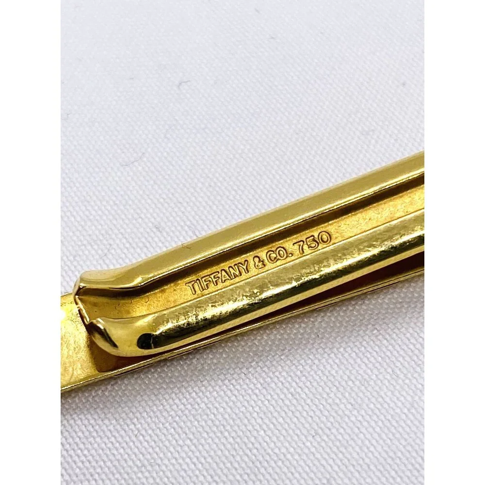 Tiffany & Co 18K Yellow Gold Atlas Roman Numeral Money Clip